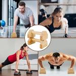 Wooden Push-Up Bars with Ergonomic Handles