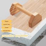 Bounabay Wooden Push Up Bar Stands - Pair