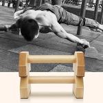 Bounabay Wooden Push Up Bar Stands - Pair