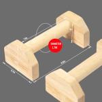 Wooden Push-Up Bars with Anti-Slip Handles