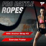 Heavy Duty Battle Ropes with Anchor Strap Kit