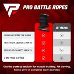 Heavy Duty Battle Ropes with Anchor Strap Kit
