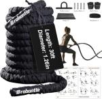 Brobantle 30FT Battle Rope for Home Workouts