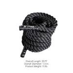 Titan Fitness 30ft Battle Rope for Workouts