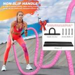 30ft Pink Battle Ropes for Home Workouts