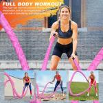 30ft Pink Battle Ropes for Home Workouts