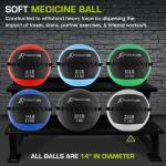 ProsourceFit 25 LB Soft Medicine Ball for Workouts
