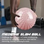GOOGIC 8 lbs Pink Slam Ball for Workouts