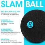 Yes4All 12lbs No-Bounce Slam Ball for Training