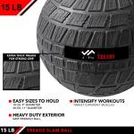 15 LB JFIT Slam Ball - Black Treads