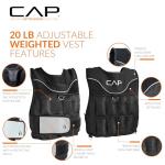 CAP Barbell Adjustable Weighted Vest, 20 Pounds