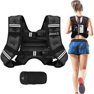 Adjustable Weighted Vest with Phone Pouch