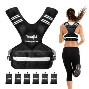 Yes4All Adjustable Weight Vest 11-20lbs for Training