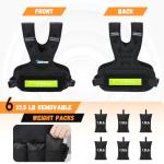 Adjustable Weighted Vest with LED Light Strips