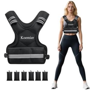 Koemier Adjustable Weighted Vest for Strength Training