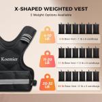 Koemier Adjustable Weighted Vest for Strength Training
