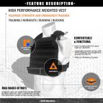 Miramrax Adjustable Weighted Vest for Training