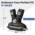 LIONSCOOL Adjustable Weighted Vest for Workouts