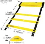 20-Foot Agility Ladder with Cones for Training