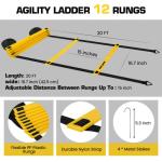 ZNCMRR 20Ft Adjustable Agility Ladder Set