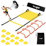 Yes4All Speed Training Equipment Set with Ladder, Hurdles, Cones