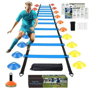 YGORTECH Soccer Training Set with Agility Ladder and Cones