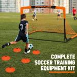 Portable Kids Soccer Goals Set with Agility Ladder