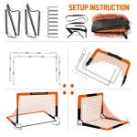 Portable Kids Soccer Goals Set with Agility Ladder
