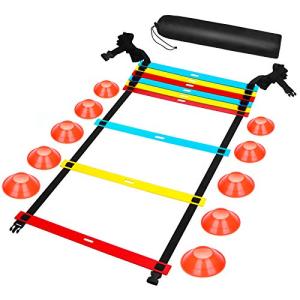 FENGDU 9-Rung Agility Ladder with 10 Disc Cones