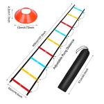 FENGDU 9-Rung Agility Ladder with 10 Disc Cones