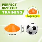 Set of 25 Agility Cones with Carry Bag