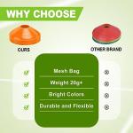 Set of 25 Agility Cones with Carry Bag