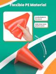 7-Inch Soccer Training Cones - 12 Pack