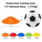 60 Pack Agility Soccer Cones with Portable Bags