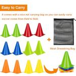 12 Pack Colorful Agility Training Cones Set