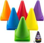 Faswin 30 Pack Colored Sports Training Cones