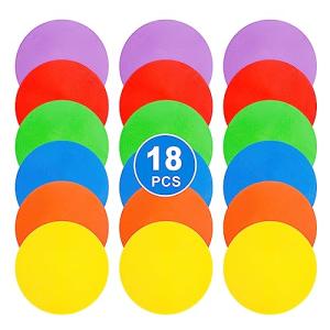 9-Inch Non-Slip Agility Spot Markers (18 Pcs)