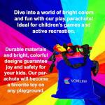 VOMLINE 12ft Rainbow Parachute for Kids Play