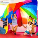 VOMLINE 12ft Rainbow Parachute for Kids Play