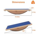 Non-Slip Wooden Balance Board for Exercise and Therapy