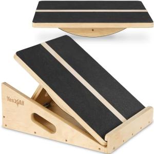 Yes4All 2-in-1 Wooden Balance and Slant Board