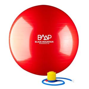 Black Mountain Products 65cm Red Stability Ball with Pump
