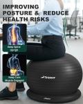 Trideer Yoga Ball Chair with Base for Home Gym