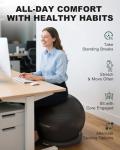 Trideer Yoga Ball Chair with Base for Home Gym