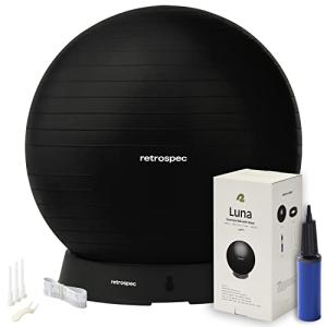 Retrospec Luna Exercise Ball with Pump & Base