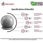 Yoga Ball Chair with Resistance Bands - 65 cm