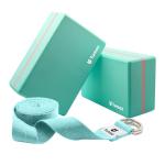 Tumaz Yoga Blocks and Strap Set - Lightweight Foam