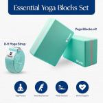 Tumaz Yoga Blocks and Strap Set - Lightweight Foam