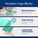 Tumaz Yoga Blocks and Strap Set - Lightweight Foam