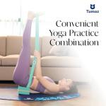 Tumaz Yoga Blocks and Strap Set - Lightweight Foam